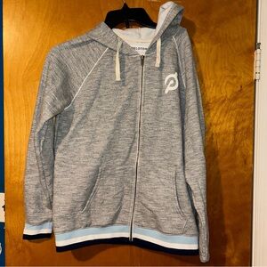 Peloton Full Zip Hoodie Womens Size M Gray Logo Activewear Hoody Jacket